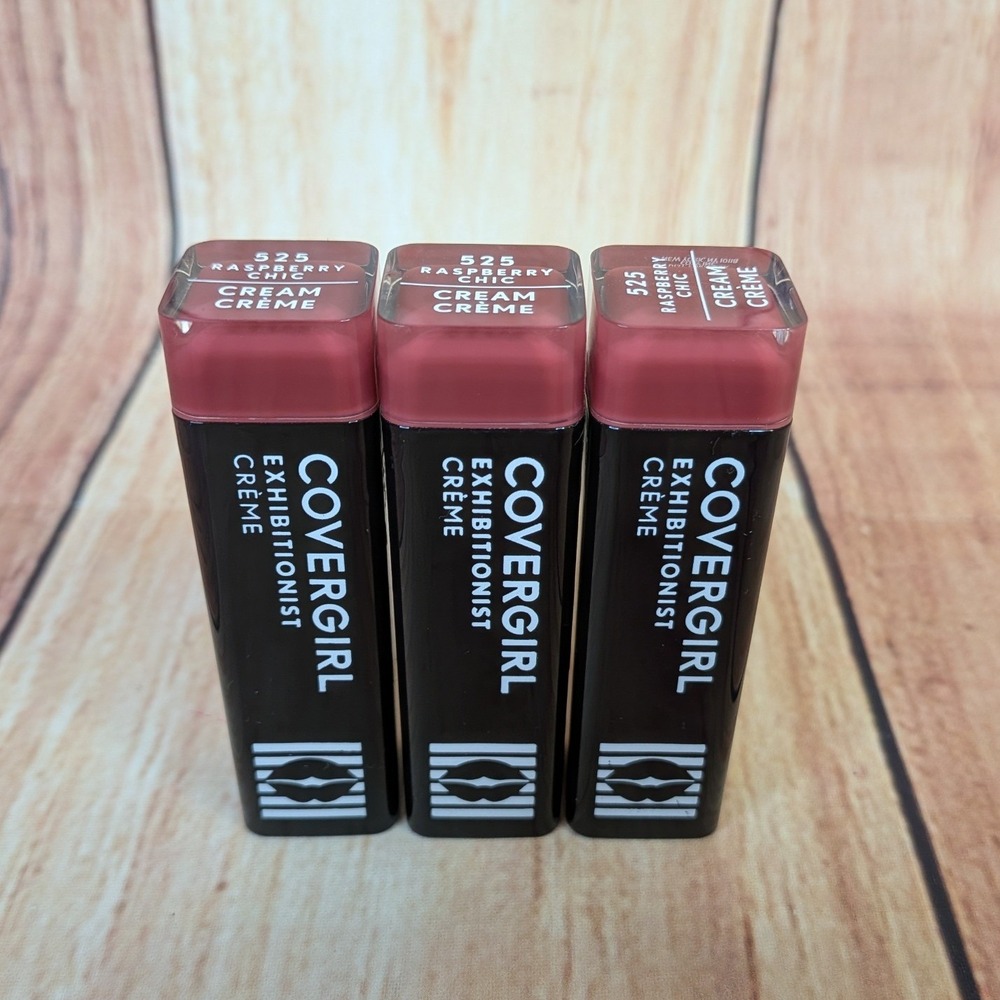 3 Covergirl Exhibitionist‎ Cream Lipstick 525 Raspberry Chic